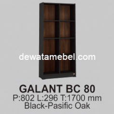 Rak Buku - Activ Galant BC 80 / Pasifik Oak - Black